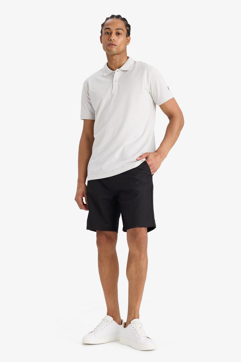 DeFacto Black Man Standard Fit Woven Short Leg Shorts Casual - Image 1
